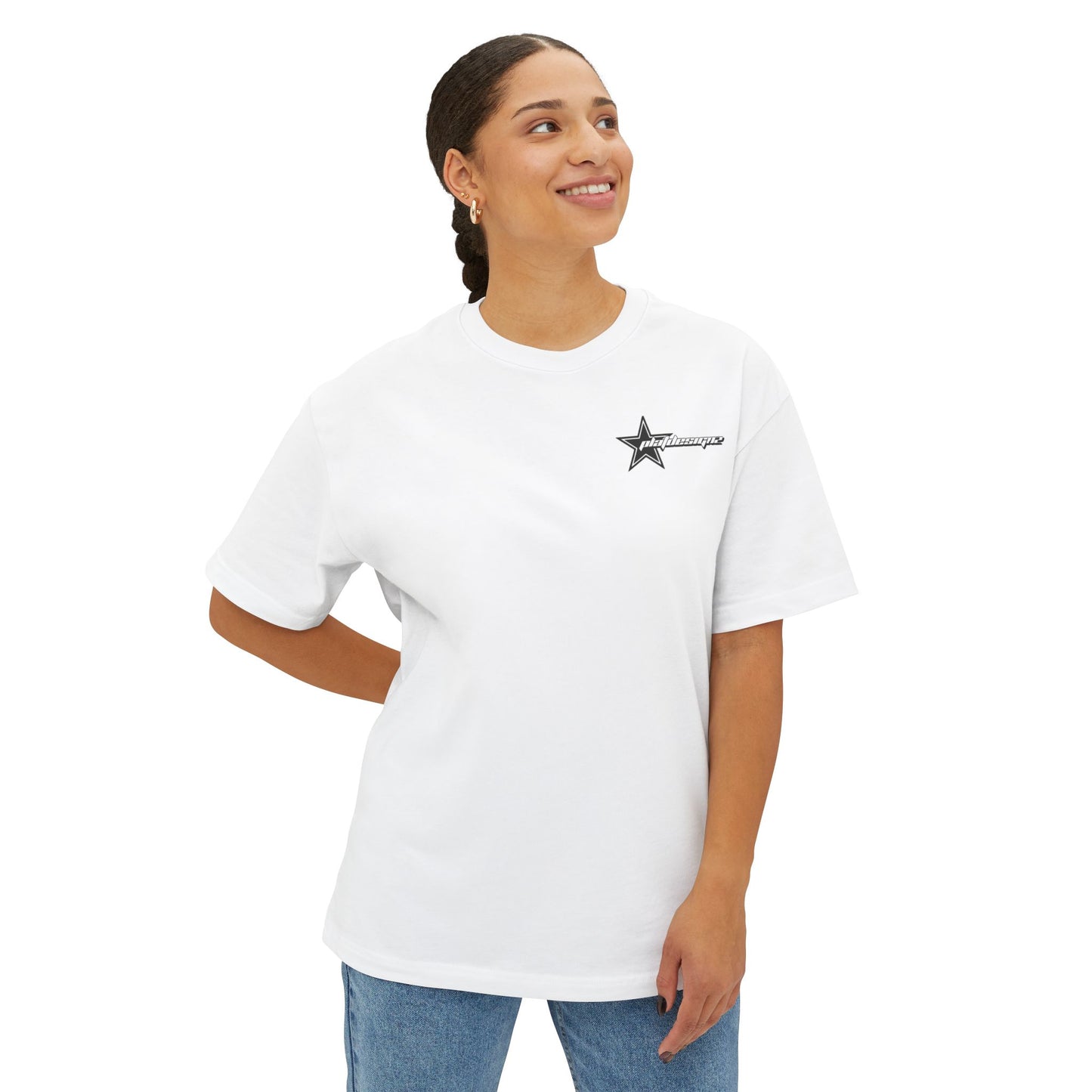 Unisex Oversized Boxy Tee with Star Design - Casual, Comfortable, Streetwear, Gift for Him/Her, Summer Essentials