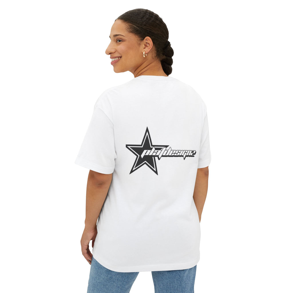 Unisex Oversized Boxy Tee with Star Design - Casual, Comfortable, Streetwear, Gift for Him/Her, Summer Essentials