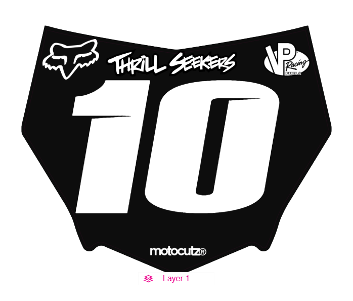 Custom Motocutz plate and Decal